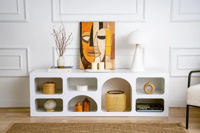 Obrázek produktu pro Skye Decor, Ferlis – Bílá, Konsole, Bílá, 100% laminovaná dřevovláknitá deska, 160 x 40 x 51 cm