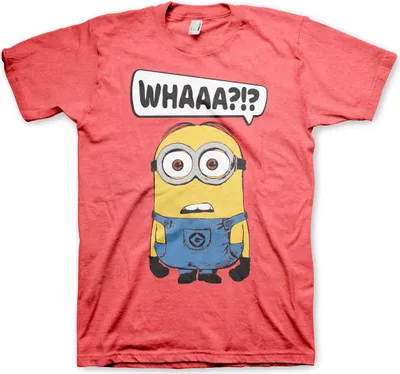 Produktbild von Minions - Whaaa?!? T-Shirt - Small - Red-Heather