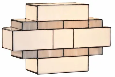 Produktbild von Casa Padrino Art Deco Tiffany Deckenleuchte Weiß / Schwarz 34 cm - Art Deco Tiffany Wandleuchte - Art Deco Leuchten - Tiffany Leuchten