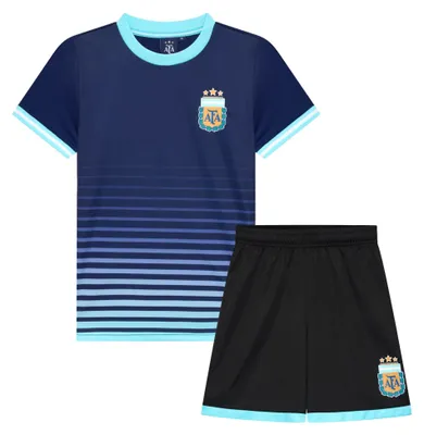 Image de Argentine Tenue Enfant - Taille 116 à 164 - Tenue de football pour enfants - Merchandising officiel AFA Fan