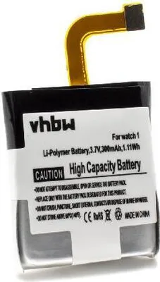 Produktbild von vhbw Akku kompatibel mit Huawei Watch 1 Smartwatch Uhr Fitnessarmband (300 mAh, 3,7 V, Li-Polymer)