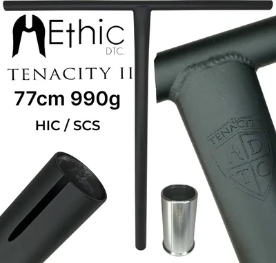 Produktbild von Ethic DTC Tenacity V2 Stunt Scooter Bar HIC/SCS Schwarz Matt 77cm
