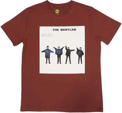 Image de The Beatles - "Help !" T-shirt homme/femme unie RO10174 (M) (Rouge)