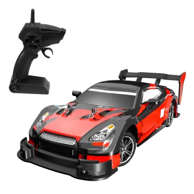 A remote-controlled drift car and its controller are shown against a white background.