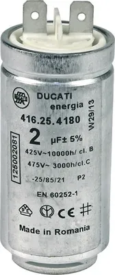 Produktbild von easyPART passend für 1250020813 Electrolux Kondensator 2 µF uF 425/475V AEG 125002081 Ducati 416254180