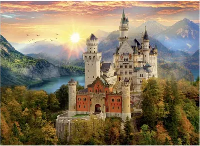 Image de Puzzle 1000 Neuswanstein peint