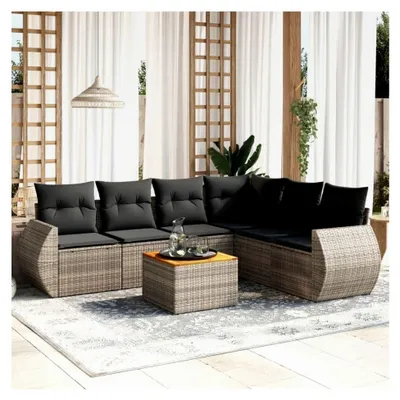 Produktbild von Gartenlounge mit Stauraum, Rattan Sofa, Outdoor Möbel, Ecklounge, Terrassenmöbel