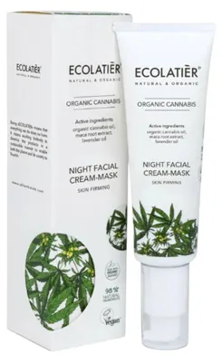 Zpevňující noční pleťový krém/maska Organic Cannabis - 50 ml - Ecolatier