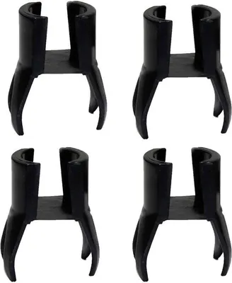 Immagine prodotto di Set di accessori per palline da golf - 4 pezzi - Manici a forma di artiglio - Impugnatura per putter - Attrezzatura da golf - Nero - Plastica