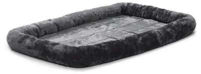 Productafbeelding van MidWest Homes for Pets - QuietTime hondenbed - Kunstvacht randkussen in grijs
