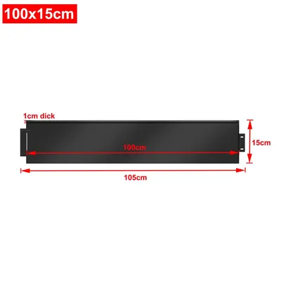 Image de FIVMEN 5m Bordure de pelouse Métal galvanisé 100x15cm - 5x Bordure de parterre Bordure de tonte Palissade, Noir (Longueur 5m - Hauteur 15cm)