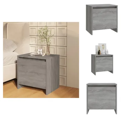 Immagine prodotto di vidaXL Comodino Grigio Sonoma 45x34x44,5 cm Materiale a base di legno - Comodini