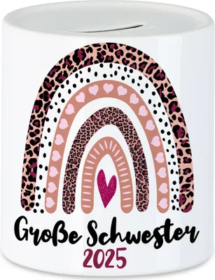 Produktbild von Große Schwester 2025 Spardose Sisters Sis Beschützer Geborgenheit Liebe Familie Zusammenhalt Freude Love