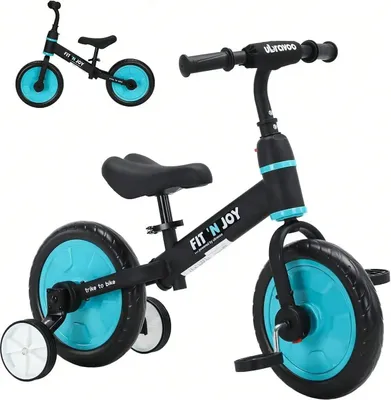 Obrázok produktu pre Balančný bicykel, tréningové kolieska, jednoduchá montáž, modrý