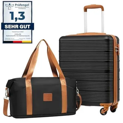 Zdjęcie produktu dla Walizka podręczna o wymiarach 55 x 40 x 20 cm, lekki model z teleskopową rączką, zamkiem TSA i twardą obudową z ABS