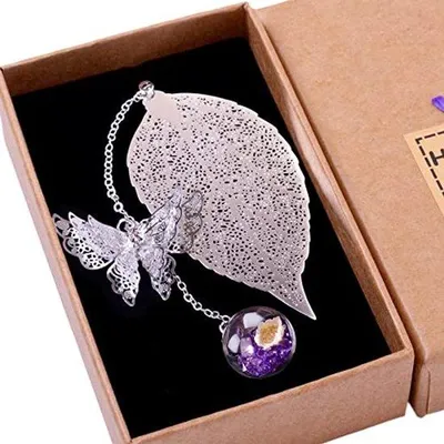 Produktbild von Famanu Metall-Lesezeichen mit Schmetterling - Perfektes Geschenk für Frauen und Bücherliebhaber