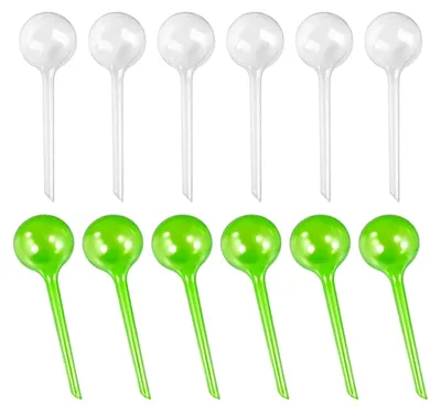 Produktbild von 12 Stück kleine Pflanzenbewässerungskugeln 13 x 5 cm, selbstbewässernde PVC-Bewässerungskugeln für den Garten