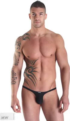 Image de LOOK ME - String noir pour homme Sunny 96-57 S