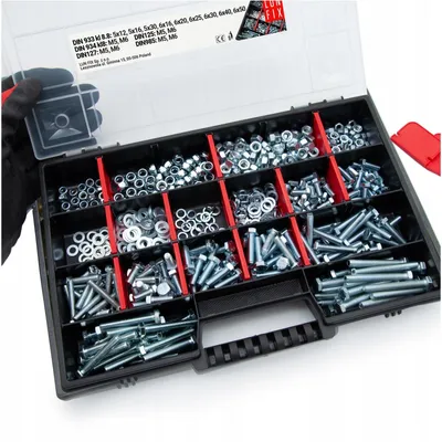 Produktbild von Lun Fix Schrauben- und Muttern-Set M5-M6 540 Stück verzinkt Organizer