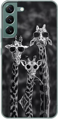 Produktbild von König Design Hülle kompatibel mit Samsung Galaxy S22 Plus 5G Kunststoff Soft Handyhülle - Handy Case 3 Giraffen