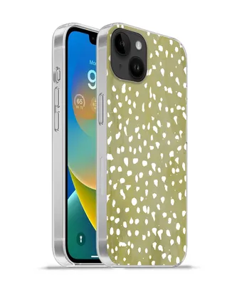 Produktbild von MuchoWow® Handyhülle Schutzhülle Hülle für Apple iPhone 14 Plus - Soft case Polka dots - Weiß - Grün Silikon Softcase Handy Hülle - Abbildung