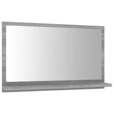 Produktbild von vidaXL Badspiegel Grau Sonoma 60x10,5x37 cm Holzwerkstoff
