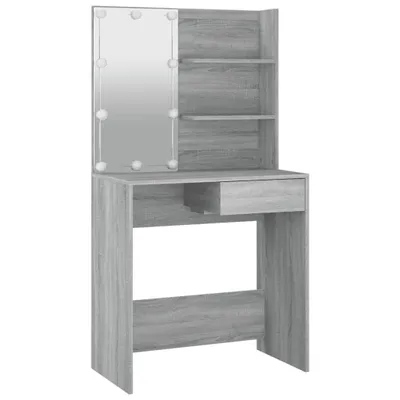 Produktbild von Möbel Schminktisch Modernes Design - Kosmetiktisch/Frisiertisch - mit LED Grau Sonoma 74,5x40x141 cm Top2376775