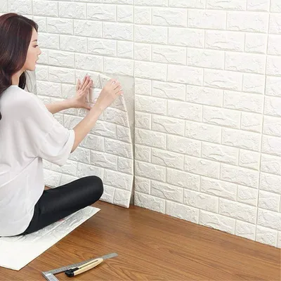Produktbild von Famanu 3D Wandpaneele Selbstklebend - Weiß, 10 Stück