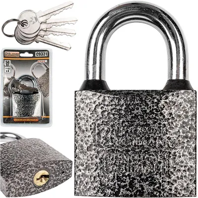 Produktbild von RICHMANN Stahl-Vorhängeschloss 50mm gehärteter Bügel schwarz