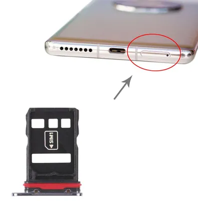 Immagine prodotto di Per Huawei Mate 40 Pro vassoio della scheda SIM + vassoio della scheda NM Supporto della scheda Nero Nuovo