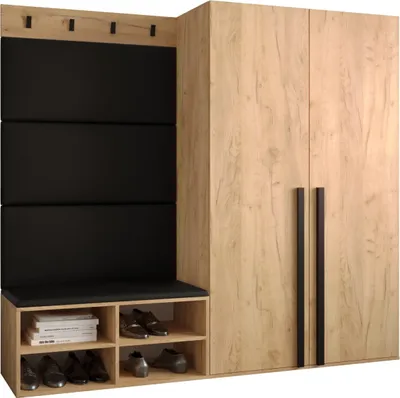 Produktbild von Garderobe MIRO Set 5 mit gepolsterten Paneelen Industrial Design