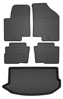 Obrázek produktu pro Gumové autokoberce SolidPRO + vana kufru pro: Kia Soul I 2009-2013 5 ks