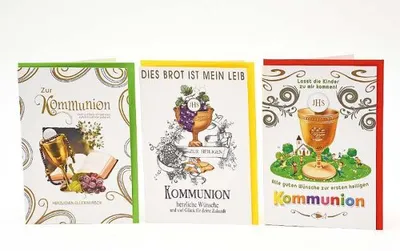 Produktbild von Kommunionskarte - 100 Stück - 3 Motive