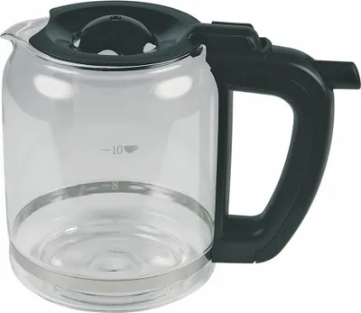 Produktbild von Glaskanne Kaffeekanne Kanne Kaffeekrug Deckel transparent schwarz Glas Kunststoff Unold 2801640 Filterkaffeemaschine Kaffeemaschine Kaffeeautomat eingesetzt in Onyx uvm