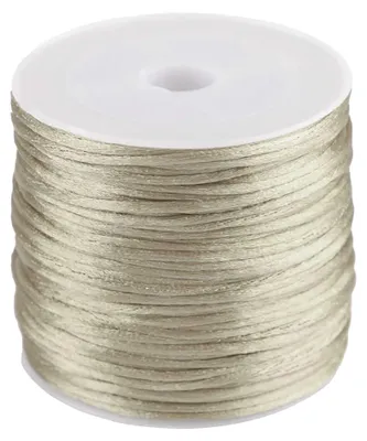 30m Satinschnur Flechtkordel 1mm, hellbeige