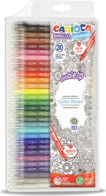 Image de Carioca Birello stylo-feutre Fin/moyen Multicolore 30 pièce(s)