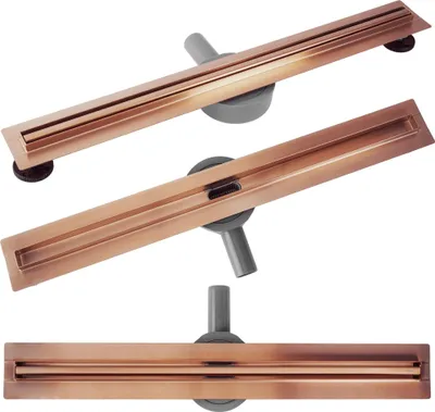 Obrázok produktu pre Lineárny Sprchový Odtok Rea Neox Slim Pro 900 Brush Copper