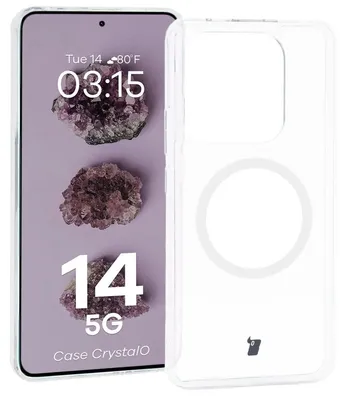 Produktbild von Bizon Case CrystalO Magnetische Ringhülle für Xiaomi Redmi Note 14 5G, Transparent