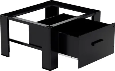 Immagine prodotto di Jopassy Base per lavatrice con cassetto Nero Base per lavatrice Zoccolo per lavatrice 62,5x54,5x32,5 cm