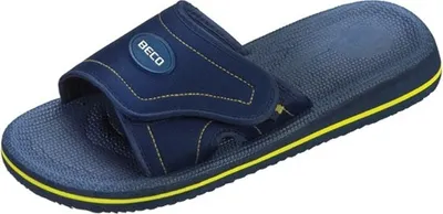 Produktbild von BECO Slipper, uni blau/gelb blau/gelb 42