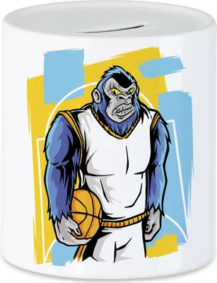Produktbild von Basketball Spardose Gorilla Mannschaft Spieler Korb Teamsport Gewinner Ballsport Jersey Team Mannschaftssport