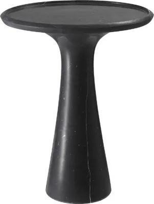 Produktbild von Casa Padrino Luxus Beistelltisch Schwarz Ø 46,5 x H. 60 cm - Runder Beistelltisch aus hochwertigem Marmor - Luxus Wohnzimmer Möbel