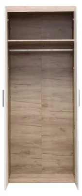 Immagine prodotto di Dmora Guardaroba 2 Ante Egna 80x202h cm Bianco Larice, Appendiabiti Cassetti