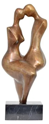 Productafbeelding van A Modernist Bronze Sculpture Of An Intimate Couple