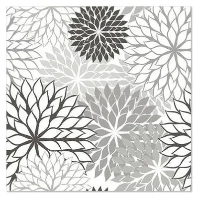 Immagine prodotto di 280 tovaglioli Papstar, 3 veli 1/4 25 cm x 25 cm grigio Floralies 89393