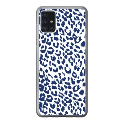 Produktbild von MuchoWow® Handyhülle Schutzhülle Hülle für Samsung Galaxy A52 5G Panther Druck - Blau - Abstrakt Silikon Softcase Handy Hülle - Umschlag