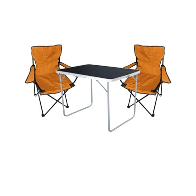 3-tlg Camping Set Gartenmöbel Campingtisch 2x Campingstuhl Klappstuhl