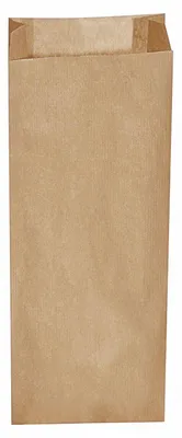 Produktbild von 500x Papierfaltenbeutel Papiertüten braun 15+7 x 42 cm für ca. 3 kg Inhalt