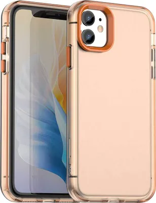 Obrázek produktu pro Pouzdro pro iPhone 11, tenké poloprůhledné matné nárazuvzdorné pouzdro na telefon Pomerančový