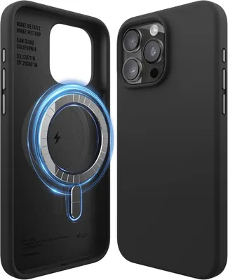 Image de Elago Silicone Case MagSafe pour iPhone 15 Pro Max Noir